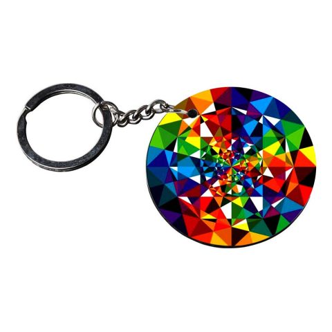 Crafty Worth | keychain with texture | keychain electronic customized keychain with photo Printed Wooden Keychain| Circle Shape Set of 2 keyrings 2×2 inch - alternate view