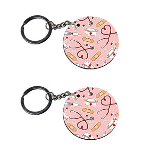 Crafty Worth medical theme photo keychain set of 2