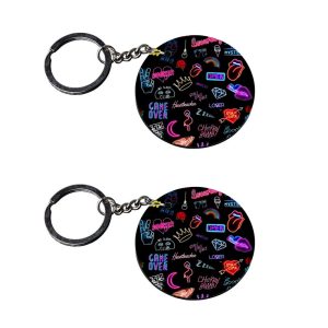 Crafty Worth textured photo keychain set of 2