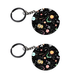 | space keychain | keychain audi customized keychain with photo Printed Wooden Keychain| Circle Shape Set of 2 keyrings 2x2 i