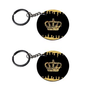 | queen key chains | keychain making materials customized keychain with photo Printed Wooden Keychain| Circle Shape Set of 2 
