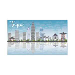 Crafty Worth Taipei theme souvenir wooden fridge magnet