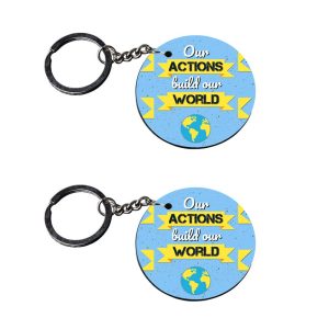 | quotes keychain for bike | keychain for zest customized keychain with photo Printed Wooden Keychain| Circle Shape Set of 2 