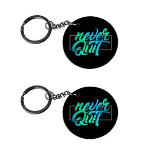 | keyring with motivational quote | keychain for 2 wheeler customized keychain with photo Printed Wooden Keychain| Circle Sha