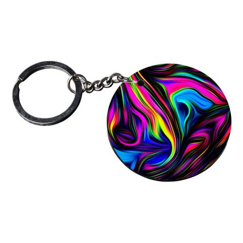 Crafty Worth | keychain with texture | a keychain for girls under 50 customized keychain with photo Printed Wooden Keychain| Circle Shape Set of 2 keyrings 2×2 inch - alternate view