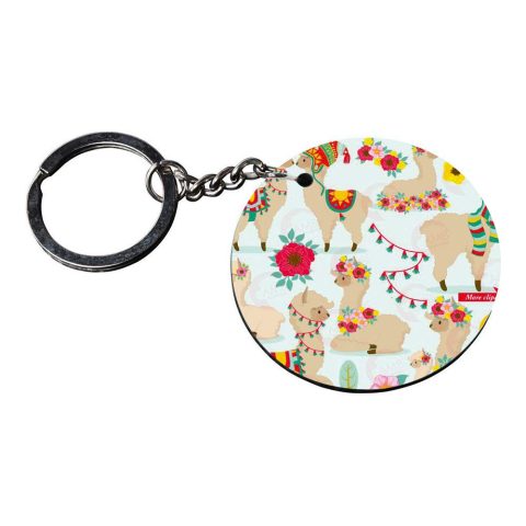 Crafty Worth | key chain for girls stylish latest | keychain for car customized keychain with photo Printed Wooden Keychain| Circle Shape Set of 2 keyrings 2×2 inch - alternate view