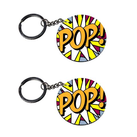 Crafty Worth | funny quote keychain | x keychain customized keychain with photo Printed Wooden Keychain| Circle Shape Set of 2 keyrings 2×2 inch