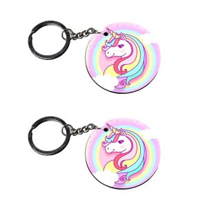 | unicorn keychain below 100 | keychain for wagon r customized keychain with photo Printed Wooden Keychain| Circle Shape Set 