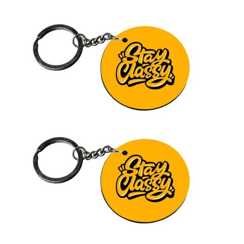 Crafty Worth | funny keychain | j keychain for girls customized keychain with photo Printed Wooden Keychain| Circle Shape Set of 2 keyrings 2×2 inch