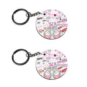| snap it texture | m keychain wood customized keychain with photo Printed Wooden Keychain| Circle Shape Set of 2 keyrings 2x