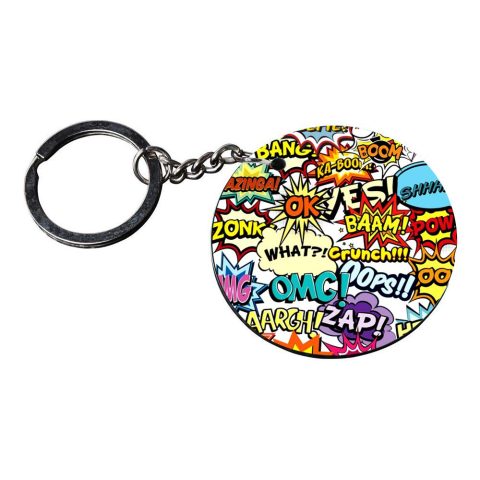 Crafty Worth | typography keychain | boy keychain 5 and 8 year customized keychain with photo Printed Wooden Keychain| Circle Shape Set of 2 keyrings 2×2 inch - alternate view