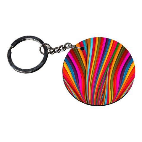 Crafty Worth | texture keychain | keychain dolls for girls customized keychain with photo Printed Wooden Keychain| Circle Shape Set of 2 keyrings 2×2 inch - alternate view