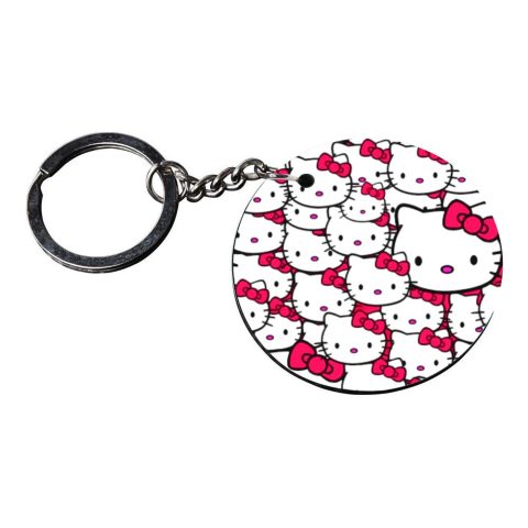 Crafty Worth | cat keychain cute | keychain for boyfriend customized keychain with photo Printed Wooden Keychain| Circle Shape Set of 2 keyrings 2×2 inch - alternate view