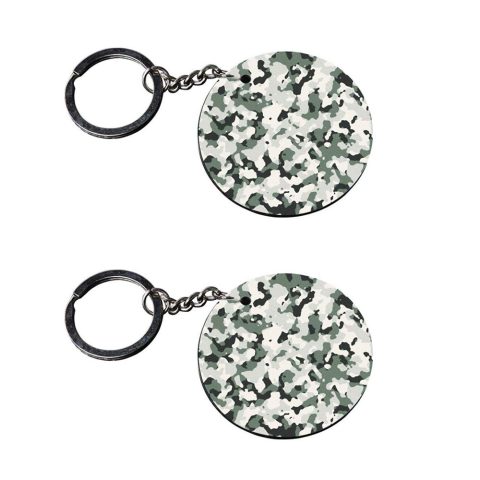 Crafty Worth | army keychain | d keychain images customized keychain with photo Printed Wooden Keychain| Circle Shape Set of 2 keyrings 2×2 inch