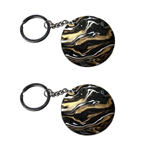 Crafty Worth | marble texture | keychain for bike fzs customized keychain with photo Printed Wooden Keychain| Circle Shape Set of 2 keyrings 2×2 inch