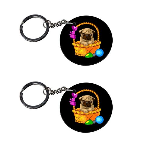 Crafty Worth | bungo stray dogs keychain | keychain for scooty for girls customized keychain with photo Printed Wooden Keychain| Circle Shape Set of 2 keyrings 2×2 inch