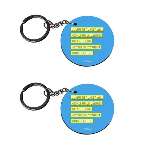 Crafty Worth | quotes keychain for love | 007 keychain customized keychain with photo Printed Wooden Keychain| Circle Shape Set of 2 keyrings 2×2 inch