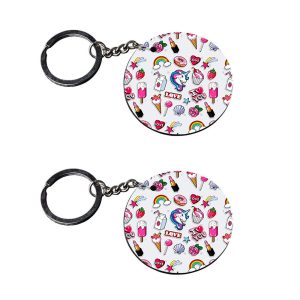 | i love you key chains | keychain bike customized keychain with photo Printed Wooden Keychain| Circle Shape Set of 2 keyring