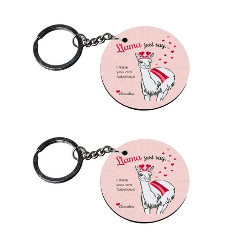 Crafty Worth | key chain for girls cute | Keychain for girls customized keychain with photo Printed Wooden Keychain| Circle Shape Set of 2 keyrings 2×2 inch