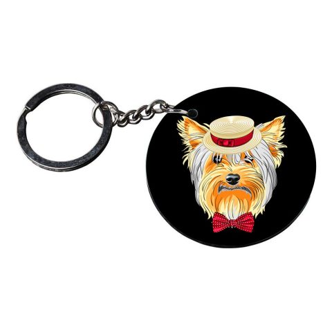 Crafty Worth | dog keychain cute for girls | keychain for friends forever customized keychain with photo Printed Wooden Keychain| Circle Shape Set of 2 keyrings 2×2 inch - alternate view