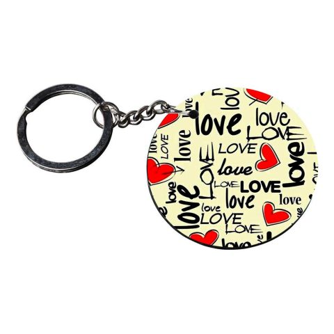 Crafty Worth | love keychain | 7 number keychain customized keychain with photo Printed Wooden Keychain| Circle Shape Set of 2 keyrings 2×2 inch - alternate view