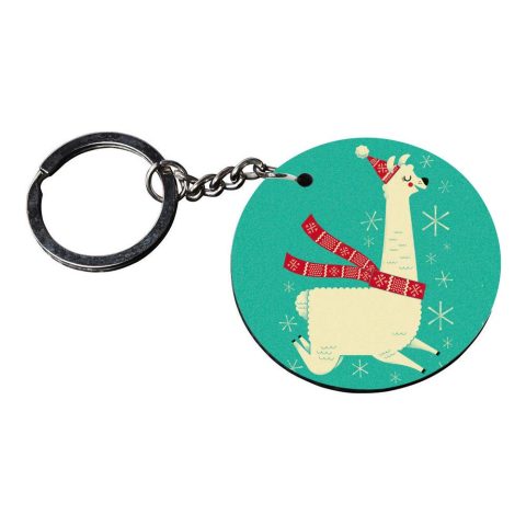 Crafty Worth | keychain for girls under 100 | keychain for jeep compass customized keychain with photo Printed Wooden Keychain| Circle Shape Set of 2 keyrings 2×2 inch - alternate view