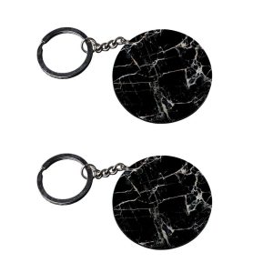 CraftyWorth | black and white | keychain for zest customized keychain with photo Printed Wooden Keychain| Circle Shape Set of 2 keyrings 2x2 inch