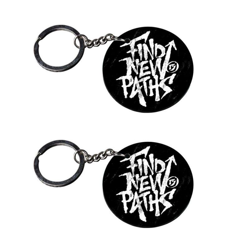 Find New Paths Motivational Keychain
