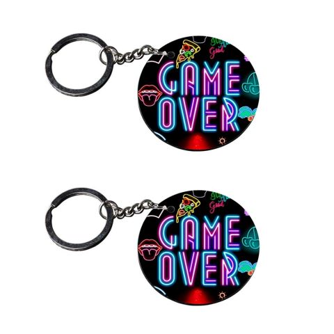 Crafty Worth | funny keychain | keychain xuv customized keychain with photo Printed Wooden Keychain| Circle Shape Set of 2 keyrings 2×2 inch