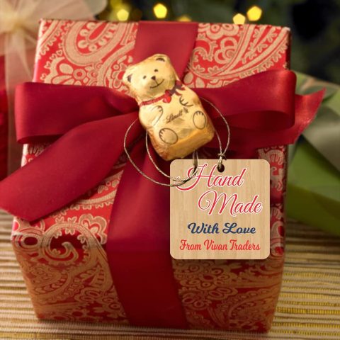 Crafty Worth Wooden| Hand made with love For Small Business, Return Gifts, Packaging Material, Professional Use Customized for Birthday, Engagement, Anniversary and All Other Parties/Events Set of 12 - alternate view
