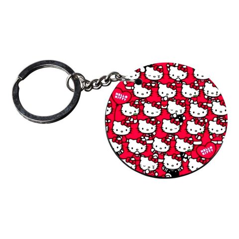 Crafty Worth | cat keychain for girls | c keychain customized keychain with photo Printed Wooden Keychain| Circle Shape Set of 2 keyrings 2×2 inch - alternate view