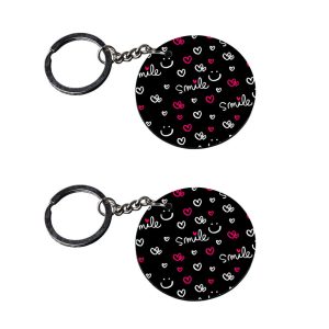 Crafty Worth smile Drive Safe photo keychain set of 2