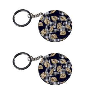 | leaf texture | keychain set of 7 customized keychain with photo Printed Wooden Keychain| Circle Shape Set of 2 keyrings 2x2