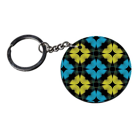 Crafty Worth | texture keychain | a keychain customized keychain with photo Printed Wooden Keychain| Circle Shape Set of 2 keyrings 2×2 inch - alternate view