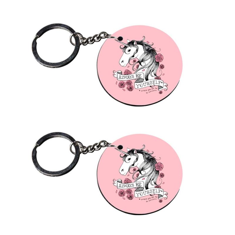 Always Be Yourself Unicorn Keychain