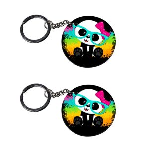 Crafty Worth panda toy 6 in 1 style keychain set of 2