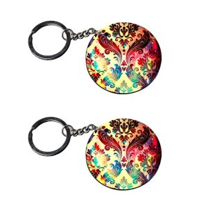 | cloth keychain | keychain batman customized keychain with photo Printed Wooden Keychain| Circle Shape Set of 2 keyrings 2x2