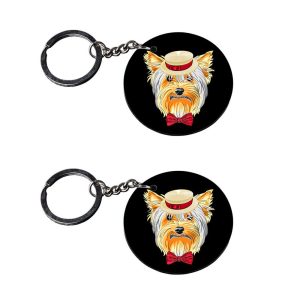 Crafty Worth cute dog friends forever photo keychain set of 2
