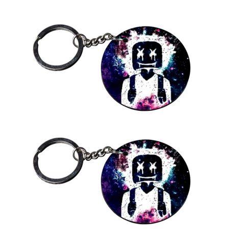 Crafty Worth | marshmallow X X Smilykeychain | keychain quotes customized keychain with photo Printed Wooden Keychain| Circle Shape Set of 2 keyrings 2×2 inch