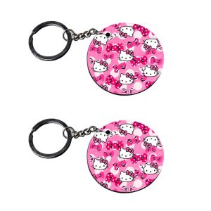 | cat keychain | keychain for bike customized keychain with photo Printed Wooden Keychain| Circle Shape Set of 2 keyrings 2x2