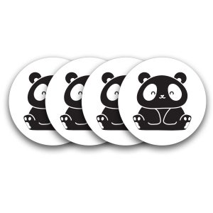 Crafty Worth big wooden coaster set of 4