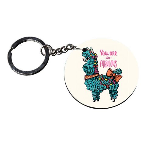 Crafty Worth | keychain for girls unicorn | h keychain for girls customized keychain with photo Printed Wooden Keychain| Circle Shape Set of 2 keyrings 2×2 inch - alternate view