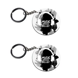 | keychains for music lover | n keychain for boys customized keychain with photo Printed Wooden Keychain| Circle Shape Set of