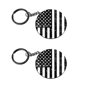Crafty Worth US flag stethoscope keychain for doctors set of 2