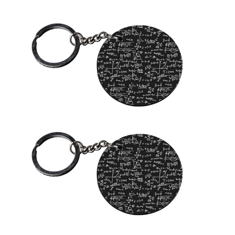 Round Mathematics Formula Keychain