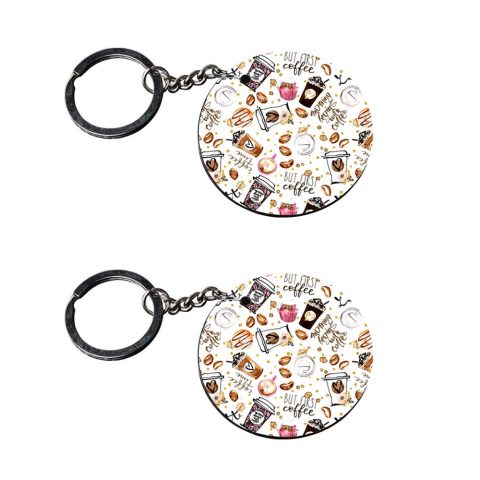 Crafty Worth | back to school keychain | r keychain for boys customized keychain with photo Printed Wooden Keychain| Circle Shape Set of 2 keyrings 2×2 inch