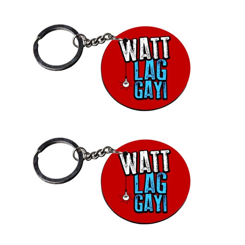Watt Lag Gayi Funny Round Keychain