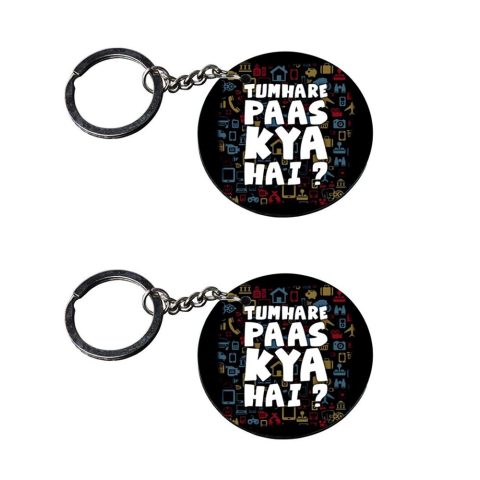 Crafty Worth | funny keychain | quran keychain customized keychain with photo Printed Wooden Keychain| Circle Shape Set of 2 keyrings 2×2 inch