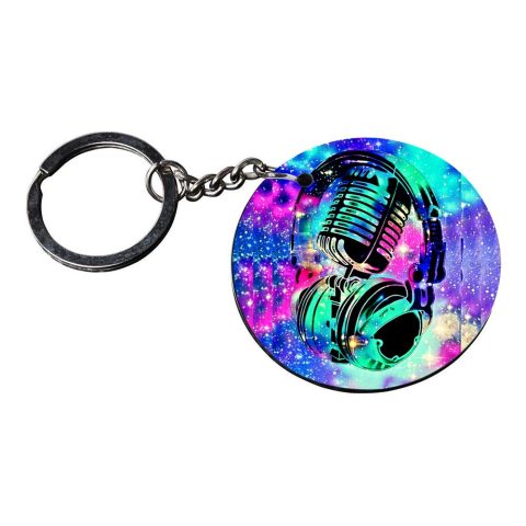 Crafty Worth | keychains music instrument | n keychain customized keychain with photo Printed Wooden Keychain| Circle Shape Set of 2 keyrings 2×2 inch - alternate view