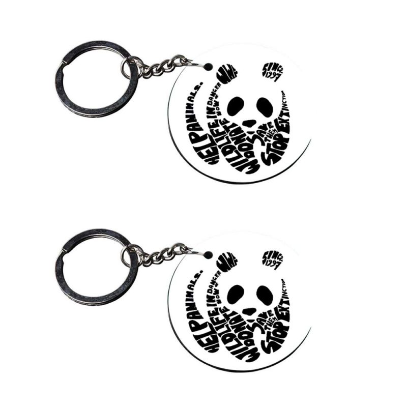 Personalized Panda Wildlife Awareness Keychain